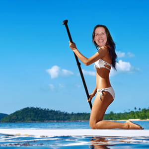 paddle boarding