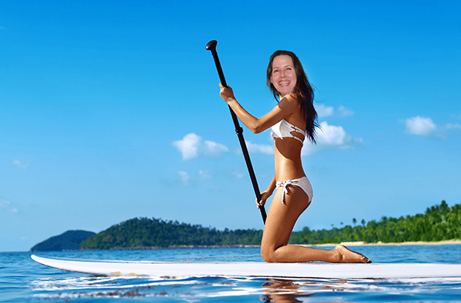 paddle boarding