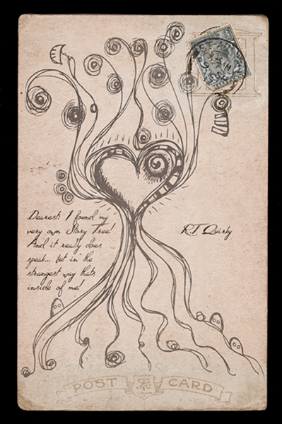 story tree postcard